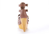 Thumbnail for your product : Cynthia Vincent Pacey Leather Gladiator Wedge