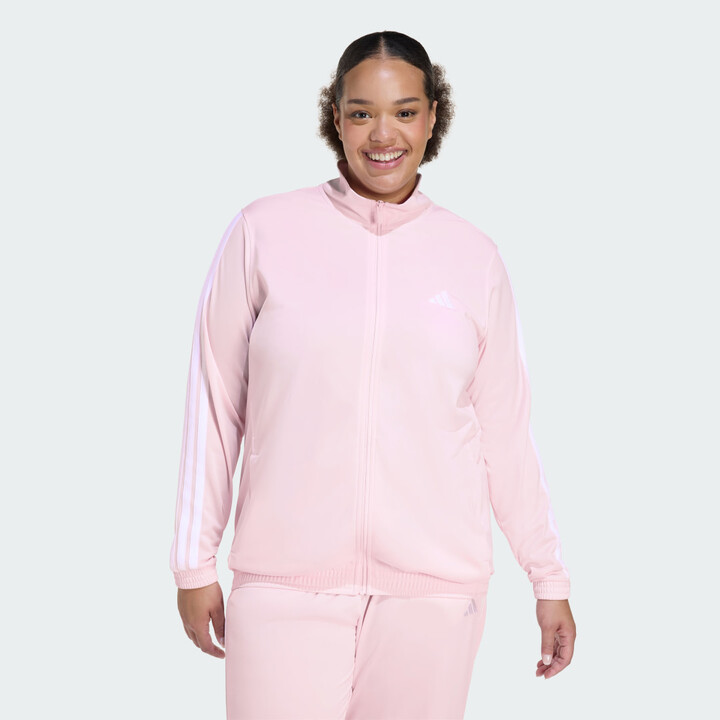 adidas Tricot 3-Stripes Track Jacket (Plus Size)