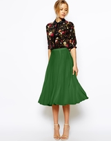 Thumbnail for your product : ASOS Pleated Midi Skirt