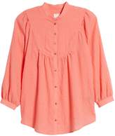 Thumbnail for your product : Caslon Curved Yoke Dobby Shirt (Petite)