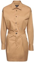 Thumbnail for your product : DSQUARED2 Cinch Stretch Cotton Twill Shirt Dress