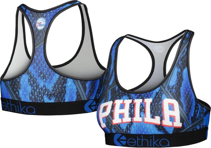 Women's Ethika Royal Philadelphia 76ers Classic Sports Bra