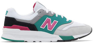 New Balance Grey and Green 997H Sneakers