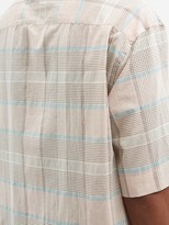 Thumbnail for your product : Lemaire Cuban-collar Check Cotton Short-sleeved Shirt - Pink Multi