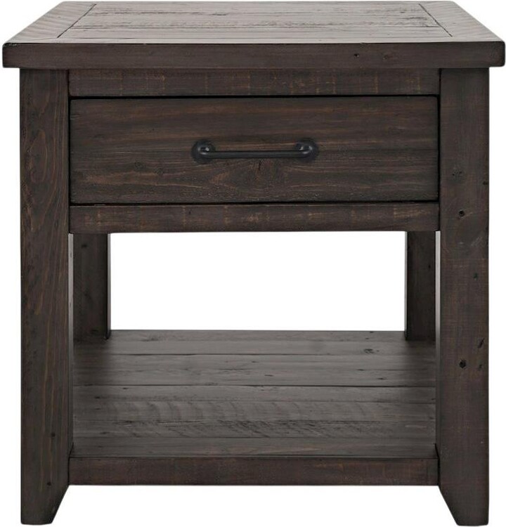 Jofran Madison County Rustic Reclaimed Pine Farmhouse Harris End Table