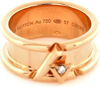 Louis Vuitton Empreinte Large Ring, Yellow Gold, Gold, 57