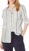 Thumbnail for your product : Goodthreads Amazon Brand Women's Relaxed Fit Cotton Dobby Long-Sleeve Button-Front Tunic Shirt