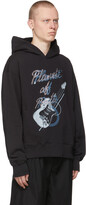 Thumbnail for your product : C2H4 Black 'My Own Private Planet' Grunge Guitar Print Hoodie
