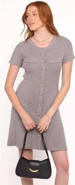 Petal and Pup JaxonMiniDress-GreyM/L