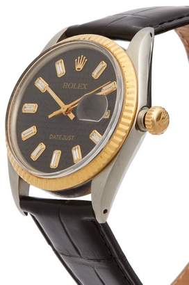 Rolex Lizzie Mandler - Diamond & 18kt Gold Watch - Womens - Black Gold