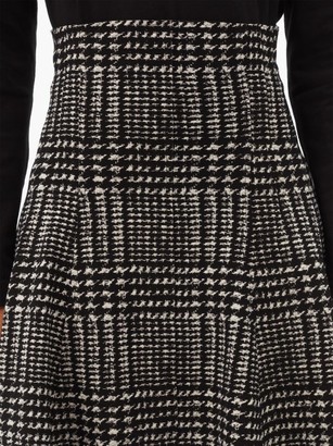 Norma Kamali Grace Houndstooth-print Jersey Skirt - Black/white