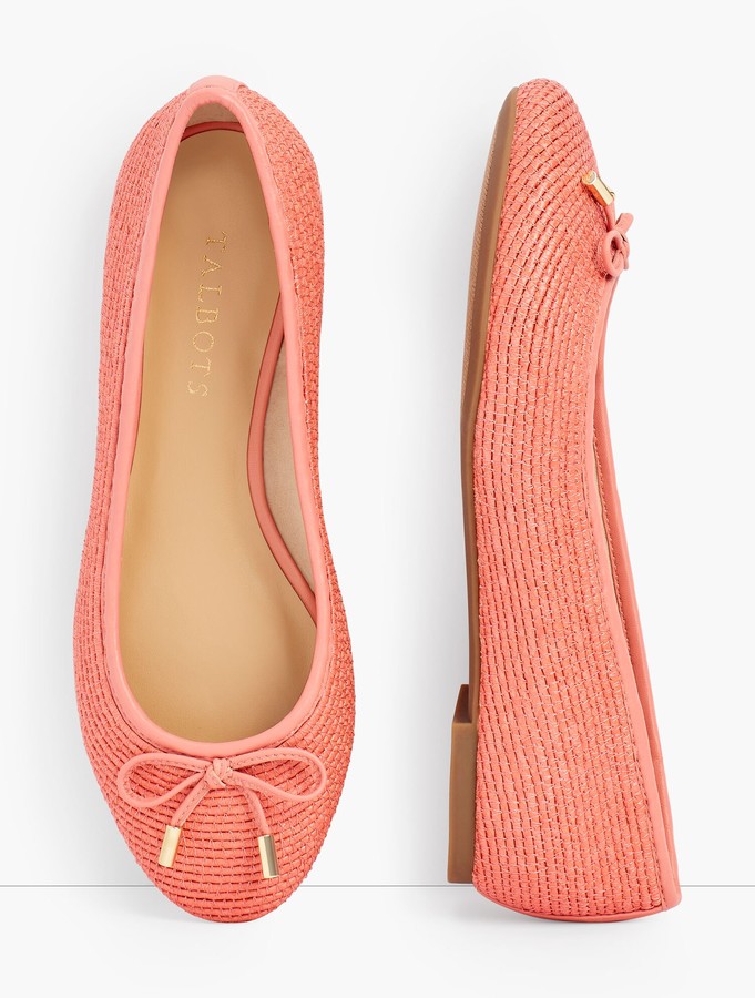 Talbots Olympia Woven Raffia Ballet Flats ShopStyle