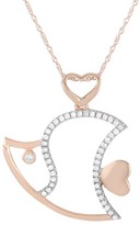 Thumbnail for your product : Diamond Select Cuts 14K Rose Gold 0.15 Ct. Tw. Diamond Fish Pendant Necklace