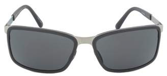Porsche Design Design P8552 B Rectangular Sunglasses | Gunmetal/black Frame | Grey Lens.