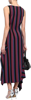 Diane von Furstenberg Striped Twill Midi Dress