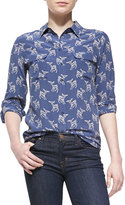 Thumbnail for your product : Equipment Slim Signature Printed Silk Blouse