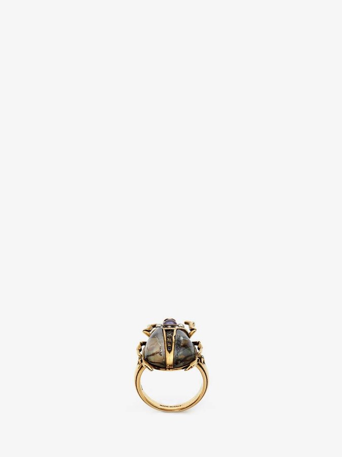 alexander mcqueen beetle ring
