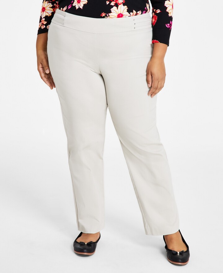 JM Collection Petite Cotton Gauze Wide-Leg Pants, Created for Macy's -  ShopStyle