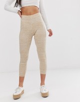 Thumbnail for your product : ASOS DESIGN Petite knitted leggings in twist yarn