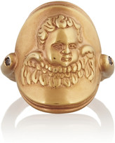 Thumbnail for your product : Bottega Veneta Gold-plated cubic zirconia cherub ring