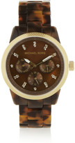 Thumbnail for your product : Michael Kors Ritz acetate and gold-tone watch
