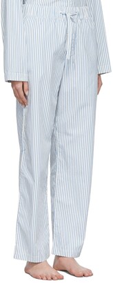 Tekla Blue & White Stripe Pyjama Lounge Pants