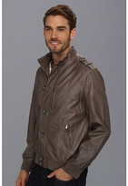 Thumbnail for your product : Perry Ellis Button Front PU Bomber Jacket