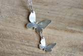 Thumbnail for your product : Jemima Lumley Jewellery Handmade Silver Double Butterfly Pendant