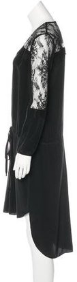 Mason Silk Lace-Accented Dress