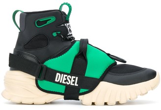 diesel black high top sneakers