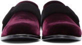 Thumbnail for your product : Jimmy Choo Navy and Purple Velvet John Loafers