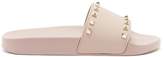 Thumbnail for your product : Valentino Rockstud Rubber Slides - Womens - Nude
