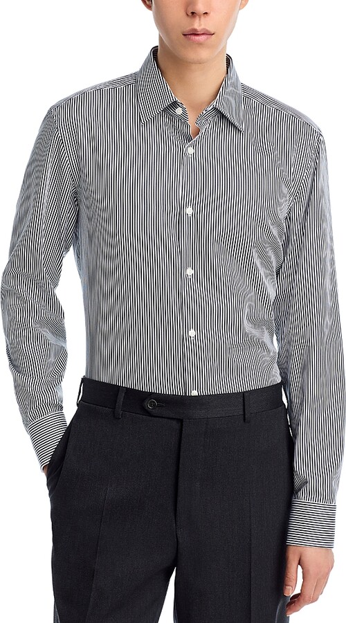 Boss Hank Slim Fit Button-Front Shirt