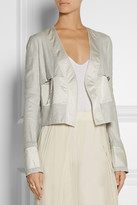 Thumbnail for your product : Donna Karan Cropped satin and stretch-twill jacket