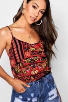 Thumbnail for your product : boohoo Lacie Scarf Print Crop Cami