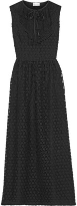 RED Valentino Point D'esprit-trimmed Lace Midi Dress