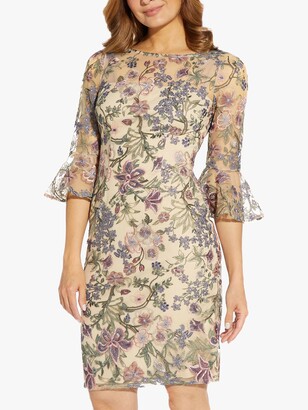 Adrianna Papell Floral Embroidery Dress, Multi