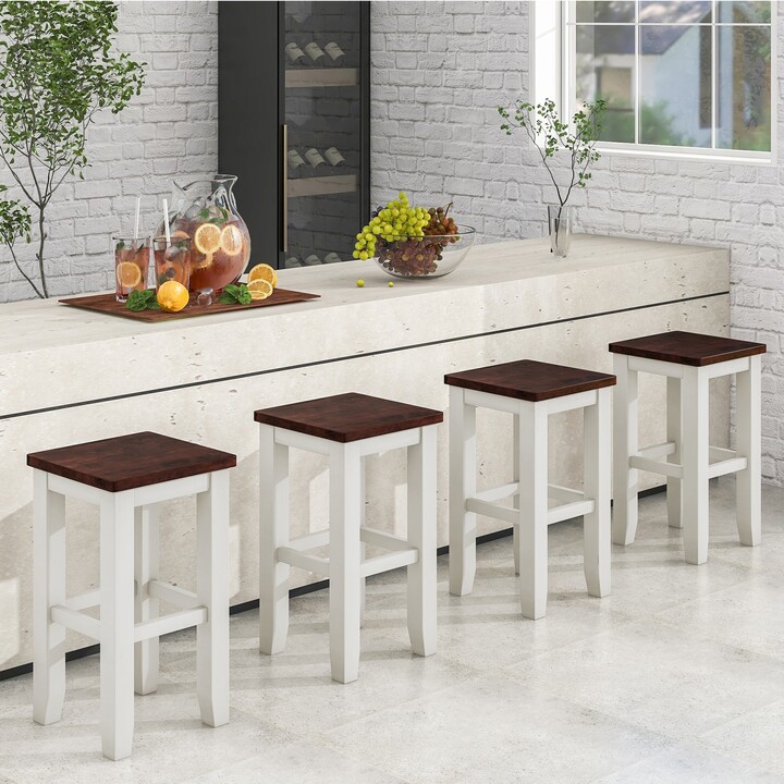 Farmhouse Counter Height Dining Stools with Footrest ShopStyle