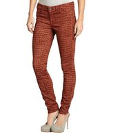 Thumbnail for your product : Rich and Skinny rust stretch denim croc print 'Marilyn' skinny jeans