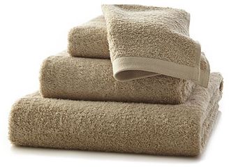 Crate & Barrel Egyptian Cotton Sand Tan Bath Towels