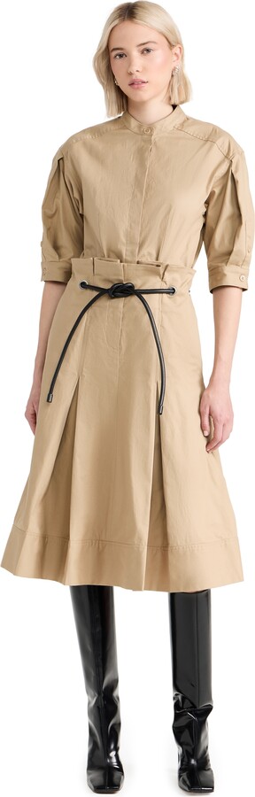 3.1 Phillip Lim Band Collar Origami Shirt Dress