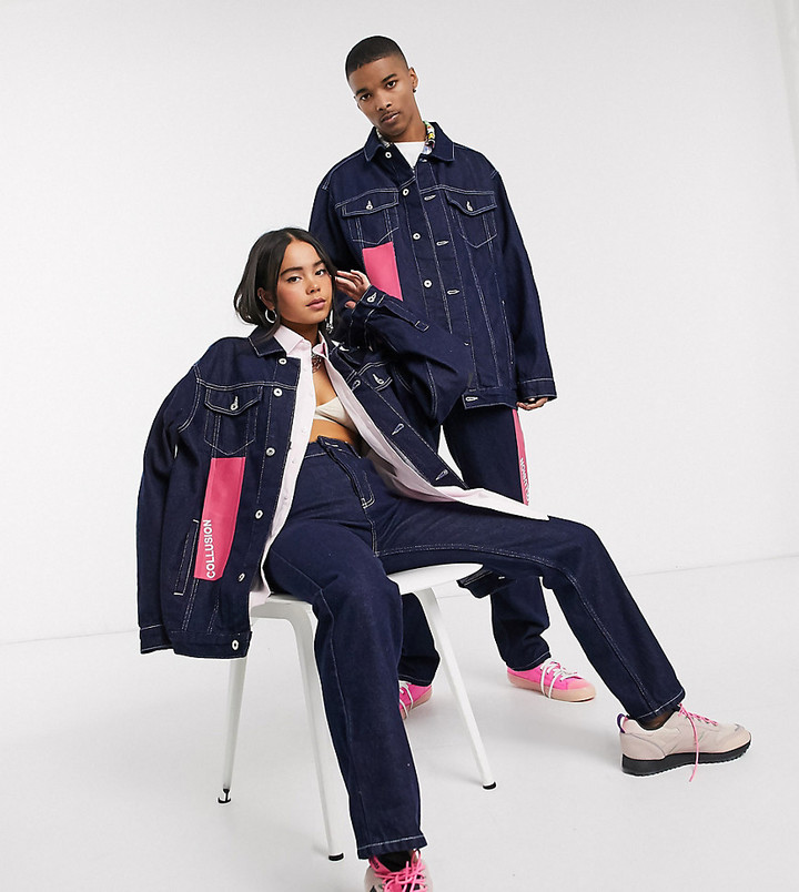 collusion cropped denim jacket