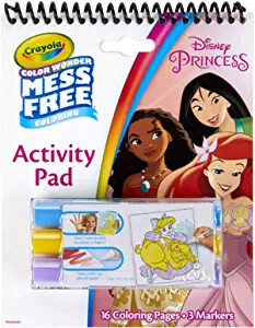 Crayola Color Wonder Disney Princess Coloring & Activity Pad, Mess Free Coloring, Gift for Kids, Age 3, 4, 5, 6, Multi