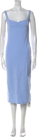 Gil Rodriguez Square Neckline Midi Length Dress