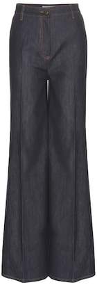 Valentino High-waisted wide-leg jeans