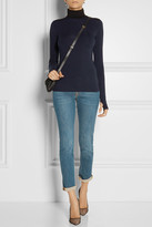Thumbnail for your product : Victoria Beckham Two-tone stretch-jersey turtleneck top