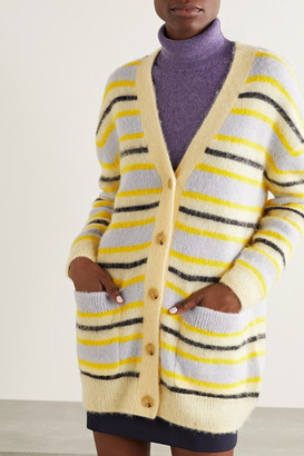 Acne Studios Striped Knitted Cardigan - Yellow