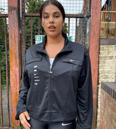 Thumbnail for your product : Nike Plus swoosh track jacket in black