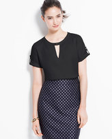 Thumbnail for your product : Ann Taylor OE P SS Keyhole Tee