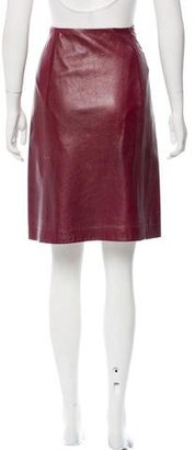 Ulla Johnson Leather Knee-Length Skirt
